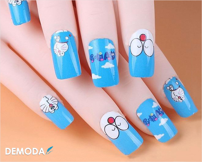 Mẫu nail Doraemon đẹp nhất